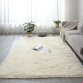 Long plush washable living room floor mat